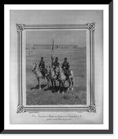 Standard Bearer and Guards of the Ertugrul Cavalry Regiment of the Imperial Guard.Abdullah Fr&egrave;res, Phot., Constantinople, Antique Print