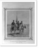 The Standard Bearer and Guards of the Fifth Cavalry Regiment of the Imperial Guard.Abdullah Fr&egrave;res, Phot., Constantinople. Classic, Antique Wall Art