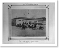 Historic Framed Print, [Drill of the students of Tophane school, (Imperial School of Artillery) with a cannon harnessed with horses].Abdullah Fr&egrave;res, Constantinople.,  17-7/8" x 21-7/8"