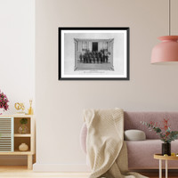 Historic Framed Print, [The commanders and officers of the Imperial Battalion of Navy Fusiliers].Abdullah Fr&egrave;res, Constantinople.,  17-7/8" x 21-7/8"