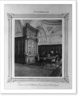 The interior of the Sultan Beyazit Public Library.Abdullah Fr&egrave;res, Phot., Constantinople, Historic Print