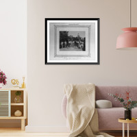 Historic Framed Print, [The gymnastic exercises of the students of Mekteb-i Sultani].Abdullah Fr&egrave;res, Phot., Constantinople. - 2,  17-7/8" x 21-7/8"