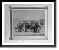 The attachment of the artillery to a limber (two-wheeled vehicle).Constantinople, Abdullah Fr&egrave;res, Vintage Poster