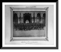A group photograph of the officers in front of the door of the barracks.Constantinople, Abdullah Fr&egrave;res, Vintage Poster
