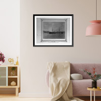 Historic Framed Print, [The Imperial Ironclad Corvette, Necm-i Sevket].Constantinople, Abdullah Fr&egrave;res.,  17-7/8" x 21-7/8"