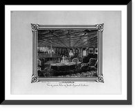 Historic Framed Print, [The grand hall of the Imperial Yacht, Sultaniye].Abdullah Fr&egrave;res, Constantinople.,  17-7/8" x 21-7/8"