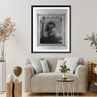 Historic Framed Print, [Interior view of the Zeyrek Camii (mosque)].Abdullah Fr&egrave;res, Phot., Constantinople.,  17-7/8" x 21-7/8"