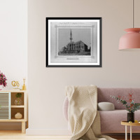 Historic Framed Print, [The picture of the police station rebuilt at the shores of Ayazma in &Uuml;sk&uuml;dar],  17-7/8" x 21-7/8"