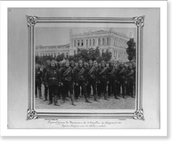 Preparations for the drill of the First Battalion of the Fire Brigade with hooked ladders.Abdullah Fr&egrave;res, Phot., Constantinople, Vintage Poster