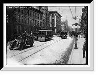 Historic Framed Print, Cincinnati car strike,  17-7/8" x 21-7/8"