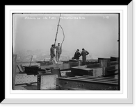 Men working on 33rd fllor Met. Bldg. , New York, Historic Reproduction