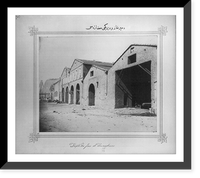 The iron house and mast warehouse, Antique Poster
