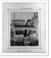 Historic Framed Print, [The recently constructed office of the port in Sakiz],  17-7/8" x 21-7/8"