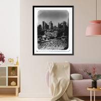 Historic Framed Print, Zaravshanskii okrug. Vid g. Samarkanda ot mazara sviatago Khyzra (),  17-7/8" x 21-7/8"