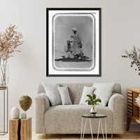 Historic Framed Print, Zaravshanskii okrug. G. Samarkand. Okurivanie bol'nago,  17-7/8" x 21-7/8"