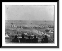 Historic Framed Print, Panoramic view of encampment of Army of Potomac at Cumberland Landing on Pamunkey River, May 1862,  17-7/8" x 21-7/8"