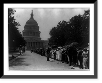 Lines of people entering the U.S. Capitol for funeral service of Warren G. Harding, Historic Reproduction