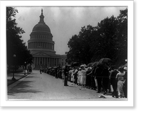 Lines of people entering the U.S. Capitol for funeral service of Warren G. Harding, Historic Reproduction