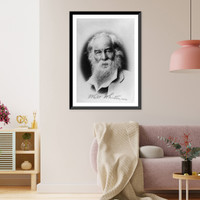 Historic Framed Print, Walt Whitman, 1819-1892 - 17,  17-7/8" x 21-7/8"