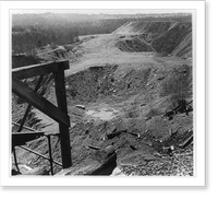 Mountains of slag around the pit-head of a coal mine, Hazelton, Pa, Vintage Poster