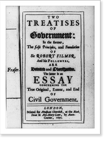 Title page of John Locke, Two Treatises of Government (London, 1690), Vintage Print