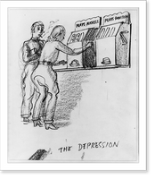 Historic Framed Print, The depression,  17-7/8" x 21-7/8"