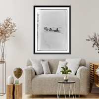 Historic Framed Print, [Girl plowing with horses],  17-7/8" x 21-7/8"