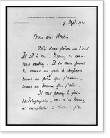 Historic Framed Print, [Letter in French from Alexis St.-Leger Leger to Archibald MacLeish, Dated September 9, 1941. The first paragraph reads: Here is my poem on exile. It is for you. ...]",  17-7/8" x 21-7/8"
