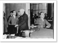 2 parts of a tripose camera study of Edsel Ford before the Senate Banking Committee: with Senator Fletcher, Sen. Couzens & Ferdinand Pecora, Vintage Wall Art