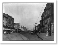 Historic Framed Print, Business section of Portsmouth, Virginia,  17-7/8" x 21-7/8"