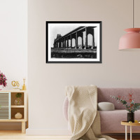 Historic Framed Print, New York City: Port of N.Y. Authority - Triboro Bridge,  17-7/8" x 21-7/8"