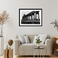 Historic Framed Print, New York City: Port of N.Y. Authority - Triboro Bridge,  17-7/8" x 21-7/8"