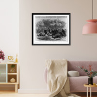 The Civil War in America: the fight at Ball's Bluff, upper Potomac - desperate effort made by the 15th Massachusetts Regiment to clear the woods by a bayonet charge, Antique Poster
