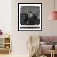 Historic Framed Print, The Hebrew University Main Bld'g - Showing part of campus,  17-7/8" x 21-7/8"