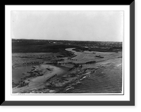 Mouth of the Auji River - Strings of camels fording at the outlet, Antique Poster