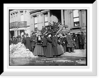 Szecheny wedding-crowd on 5th Ave., New York, Antique Print