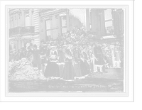 Szecheny wedding-crowd on 5th Ave., New York, Antique Print