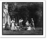 Historic Framed Print, [Group in the Lacock Abbey Cloister],  17-7/8" x 21-7/8"