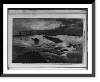 Louisiana - the bursting of the crevasse at Bonnet Carre, on Mississippi River, Vintage Print