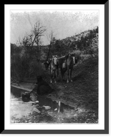 Historic Framed Print, Getting water. Apache,  17-7/8" x 21-7/8"