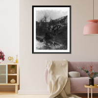 Historic Framed Print, Getting water. Apache,  17-7/8" x 21-7/8"