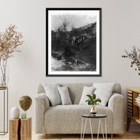 Historic Framed Print, Getting water. Apache,  17-7/8" x 21-7/8"