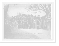 Crowd watching Vanderbilt House during Szechnyi wedding, New York, Vintage Poster