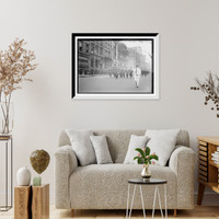 Historic Framed Print, City Employees' parade - 2,  17-7/8" x 21-7/8"