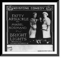 Motion picture advertisements: Bright Lights, starring Fatty Arbuckle and Mabel Normand, Antique Print