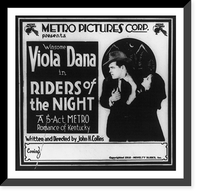 Motion picture advertisements: Riders of the Night, starring Viola Dana Classic, Antique Poster