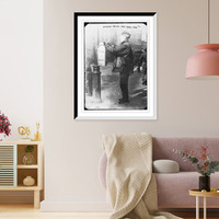 Chinaman mailing New Year's card, Antique Wall Art