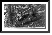 Prospector and his donkey climbing up the hill, Telluride, Colorado, Antique Wall Art