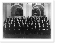 Historic Framed Print, Posed pictures of U.S. Steel Corporation executives,  17-7/8" x 21-7/8"