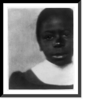 Historic Framed Print, [Girl in dress with white collar],  17-7/8" x 21-7/8"